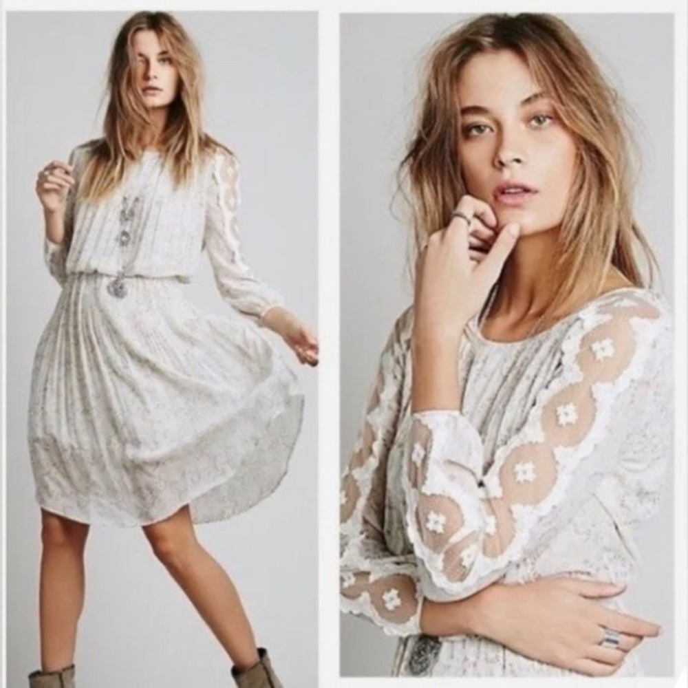 Free People Women's Small Women Floral Charlotte Midi Dress NEW
